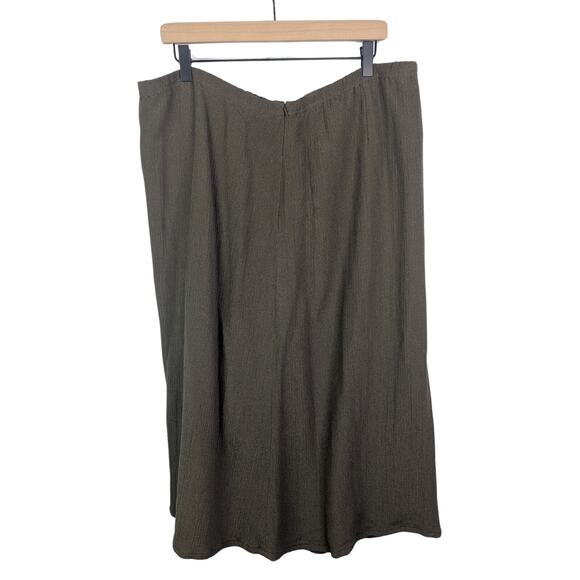 J Jill Set Womens 2X Jacket Skirt Outfit Brown Hemp Silk Lagenlook Boho Earthy - Picture 3 of 12